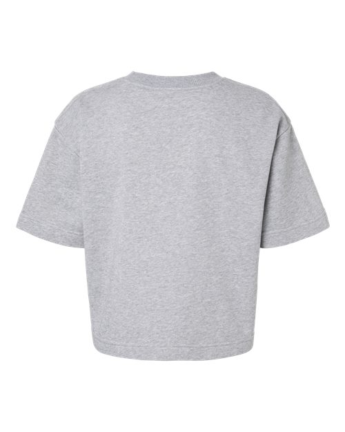Women's French Terry Mid-Length Boxy Top - Heather Grey