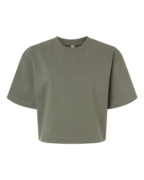 Women's French Terry Mid-Length Boxy Top - Lieutenant