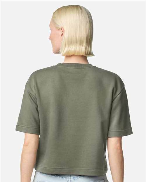 Women's French Terry Mid-Length Boxy Top - Lieutenant