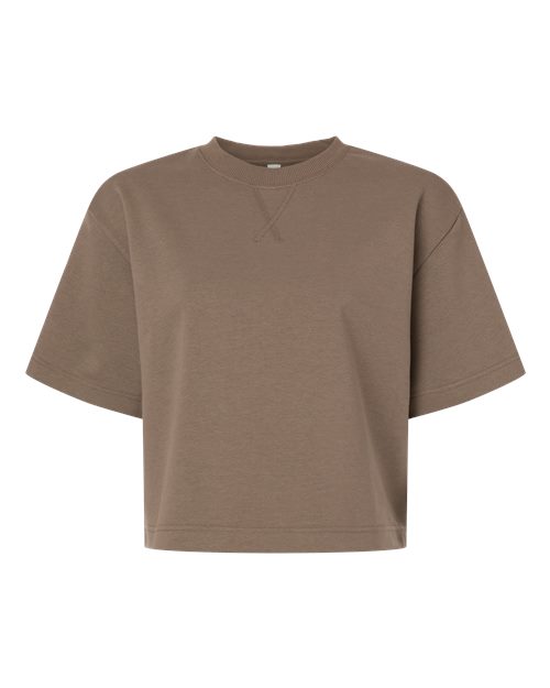 Women's French Terry Mid-Length Boxy Top - Savana