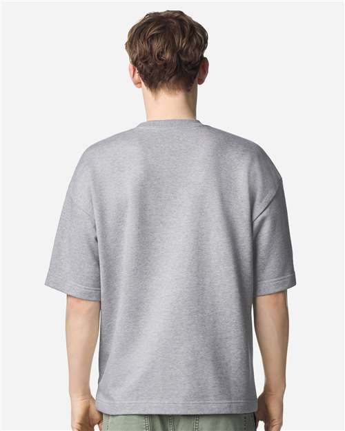 Unisex French Terry Ex Crew Top - Heather Grey