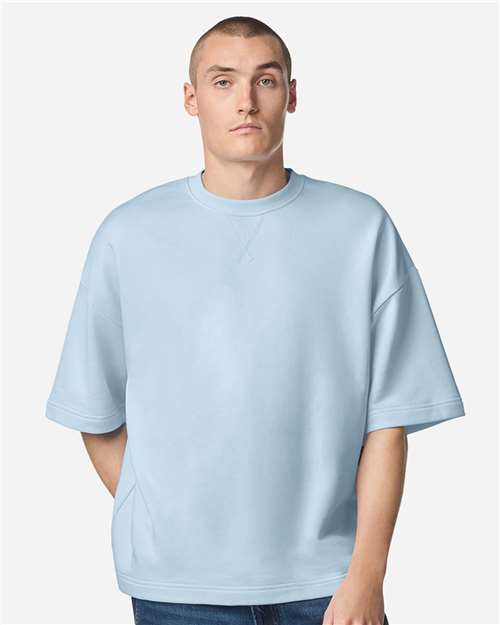 Unisex French Terry Ex Crew Top - Powder Blue