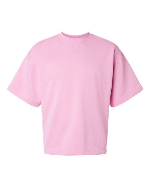 Unisex French Terry Ex Crew Top - Powder Pink