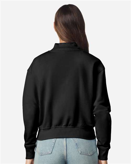Women's French Terry Full-Zip Jacket - Black
