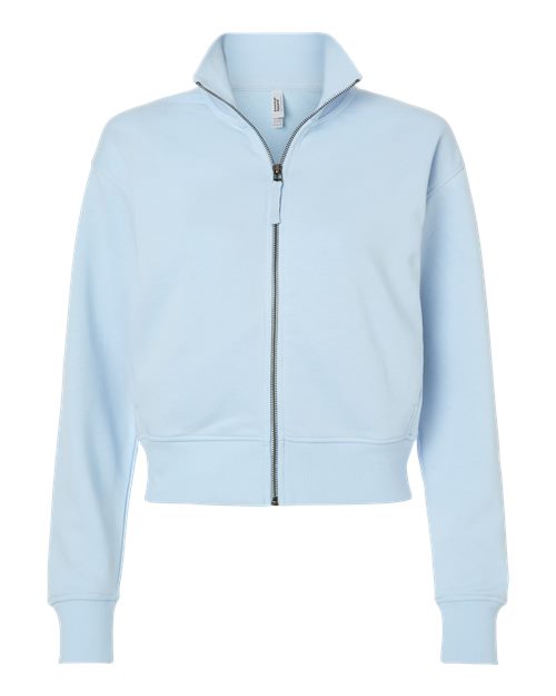 Women's French Terry Full-Zip Jacket - Powder Blue