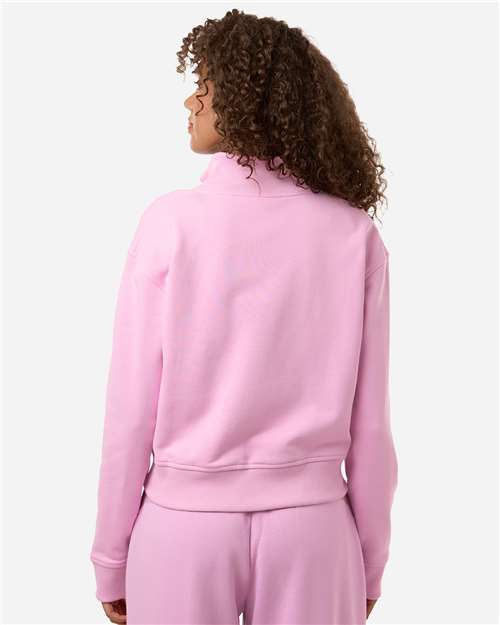 Women's French Terry Full-Zip Jacket - Powder Pink