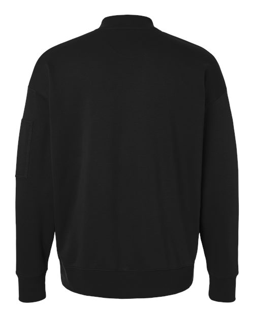 Unisex French Terry Bomber Jacket - Black