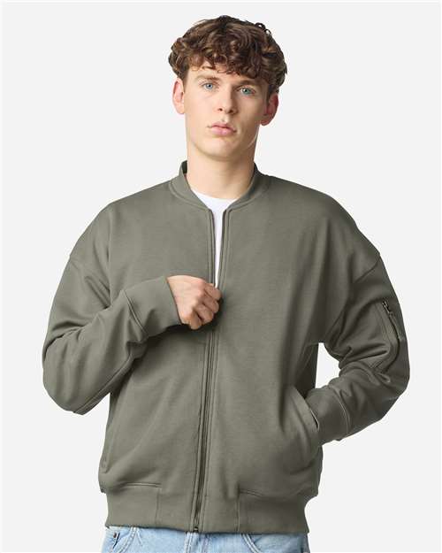 Unisex French Terry Bomber Jacket - Lieutenant