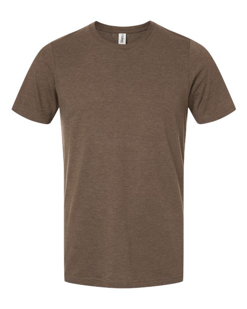 Unisex Combed CVC T-Shirt - Heather Brown