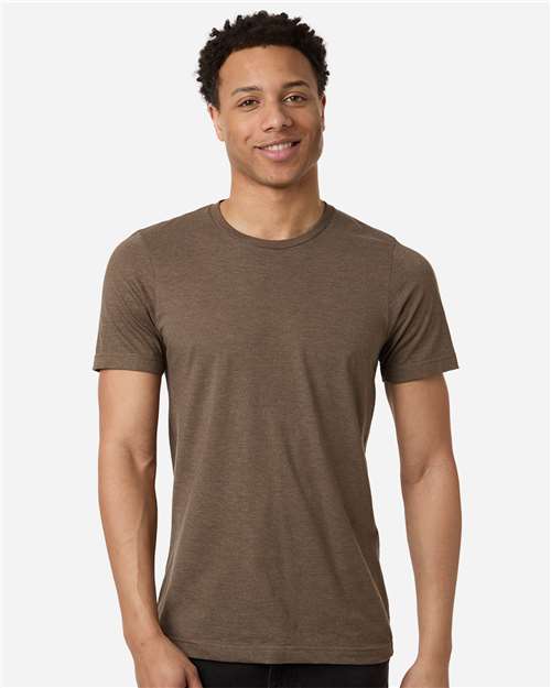Unisex Combed CVC T-Shirt - Heather Brown