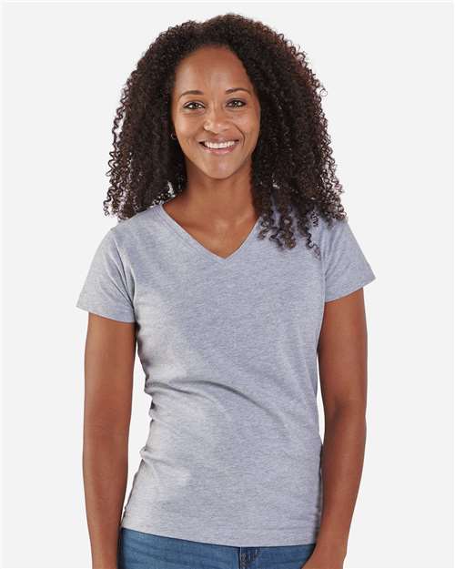 Women's V-Neck T-Shirt - Oxford Heather