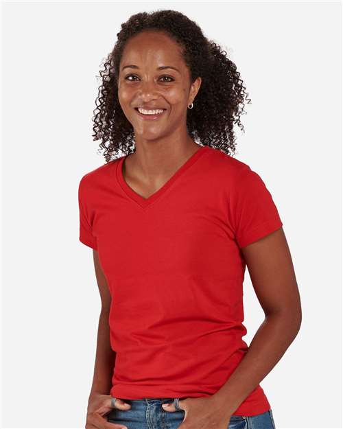 Women's V-Neck T-Shirt - Red