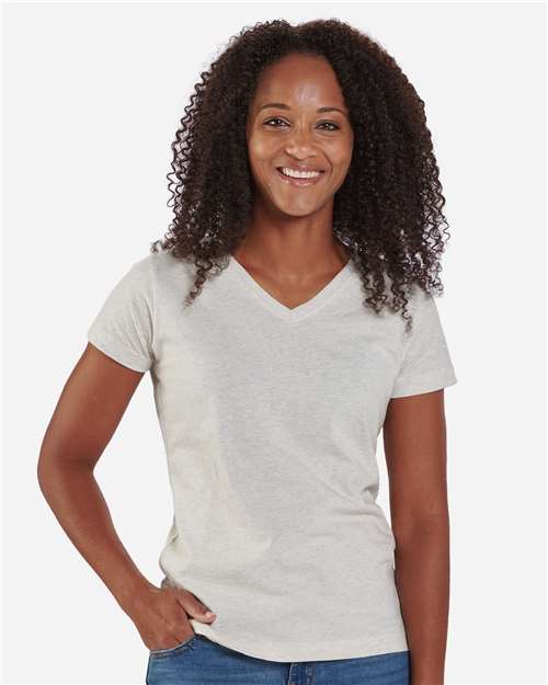 Women's V-Neck T-Shirt - Natural Heather