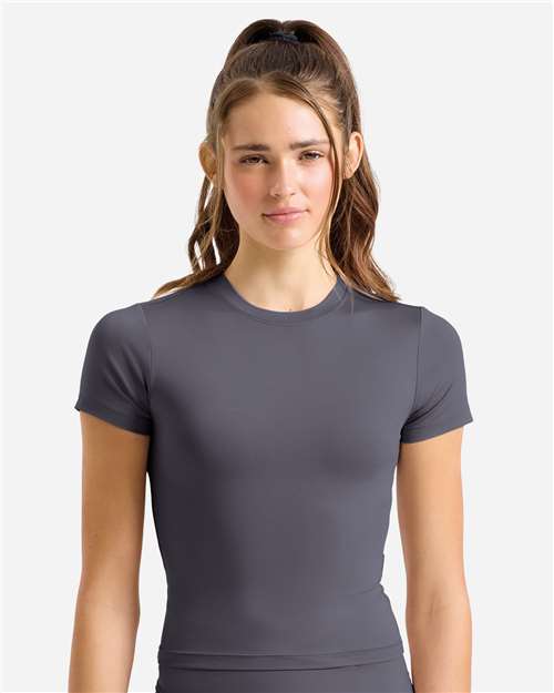 Women's Luxe Fitted Tee - Charcoal