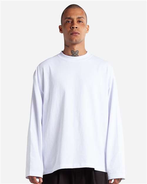 Unisex Max Heavyweight Oversized Long Sleeve T-Shirt - White