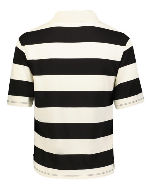 Women's Prep Street Rugby Crop T-Shirt - Alabaster/ Vintage Black