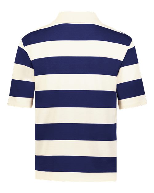 Women's Prep Street Rugby Crop T-Shirt - Alabaster/ Vintage Navy