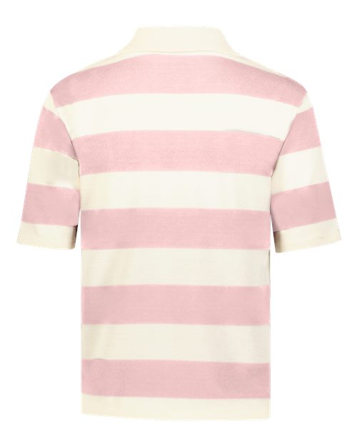 Women's Prep Street Rugby Crop T-Shirt - Alabaster/ Vintage Petal Pink