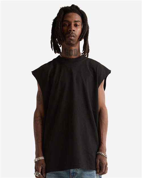 Unisex Garment-Dyed Muscle Tee - Black