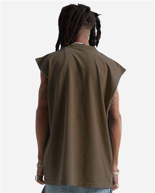 Unisex Garment-Dyed Muscle Tee - Mocha