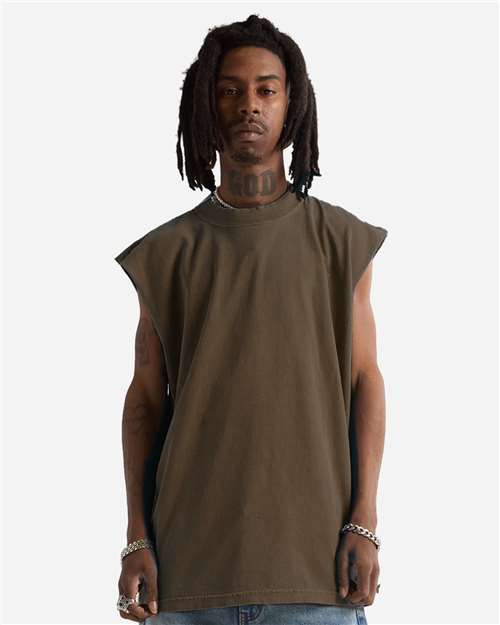 Unisex Garment-Dyed Muscle Tee - Mocha