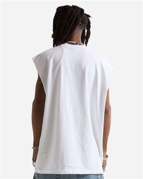 Unisex Garment-Dyed Muscle Tee - White