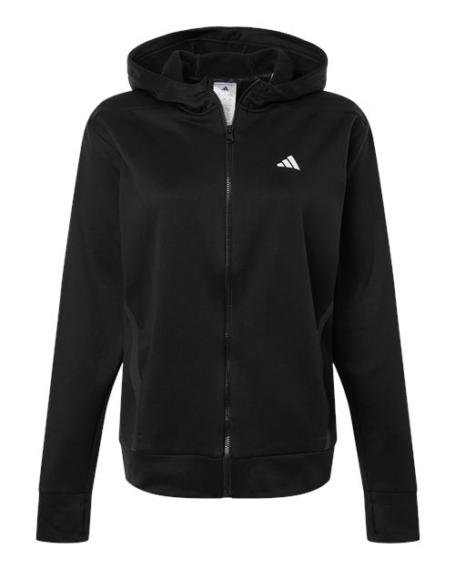 Women's Game & Go Fleece Full-Zip Hooded Sweatshirt - Black/ White