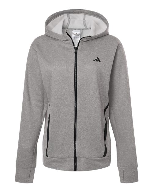 Women's Game & Go Fleece Full-Zip Hooded Sweatshirt - Medium Grey Heather/ Black