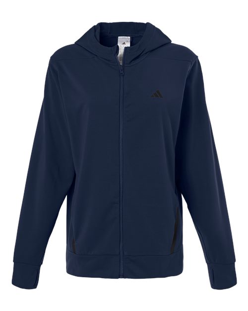 Women's Game & Go Fleece Full-Zip Hooded Sweatshirt - Team Navy Blue/ Black