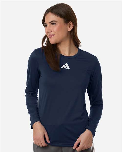 Women's Pregame Long Sleeve T-Shirt - Team Navy Blue/ White