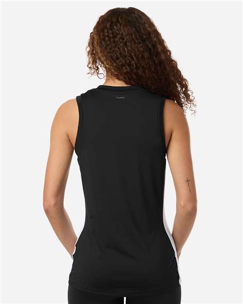 Women's Quickset V-Neck Sleeveless Jersey - Black/ White