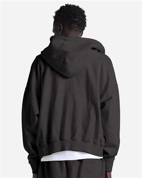 Unisex Garment-Dyed Cropped Full-Zip Hooded Sweatshirt - Shadow