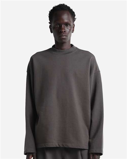 Unisex Garment-Dyed Terry Long Sleeve T-Shirt - Shadow