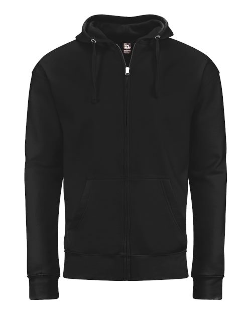 Unisex BTB Fleece Hooded Full-Zip Sweatshirt - Black