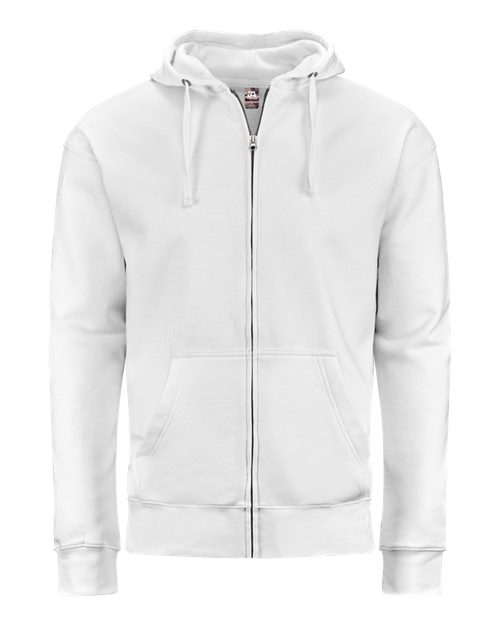 Unisex BTB Fleece Hooded Full-Zip Sweatshirt - White