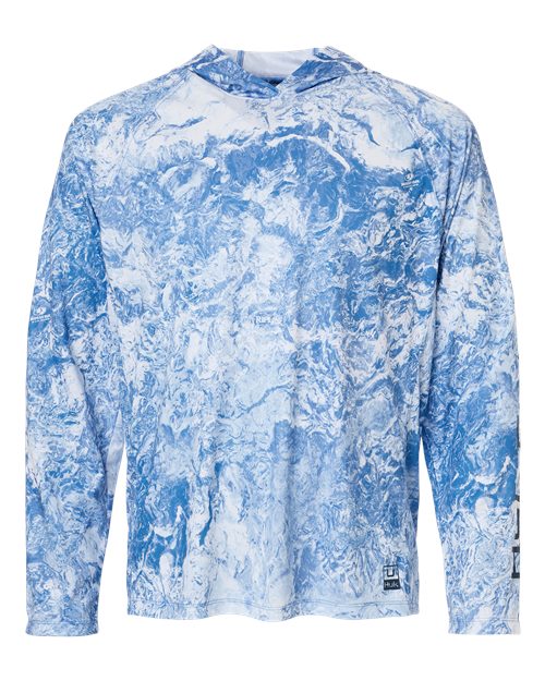 Men's Pursuit Mossy Oak Printed Hooded Long Sleeve T-Shirt - Regatta