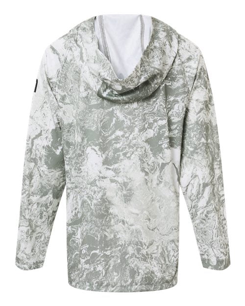 Youth Pursuit Mossy Oak Printed Hooded Long Sleeve T-Shirt - Seagrass