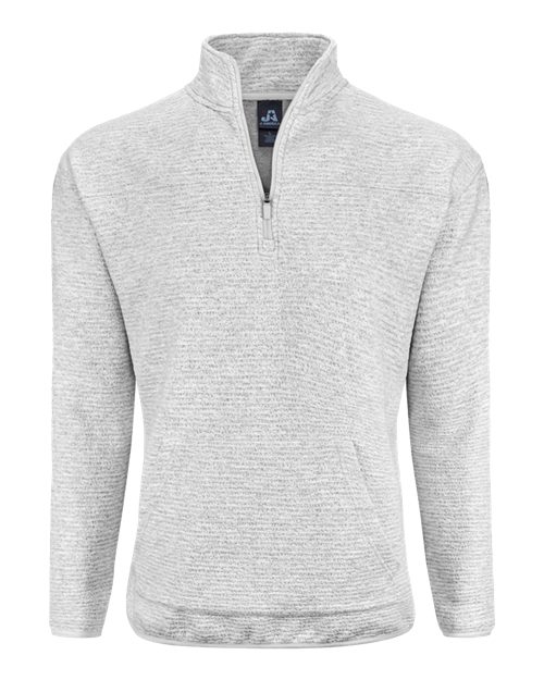 Unisex Pebble Fleece Quarter-Zip Pullover - Grey Heather