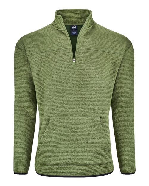 Unisex Pebble Fleece Quarter-Zip Pullover - Moss