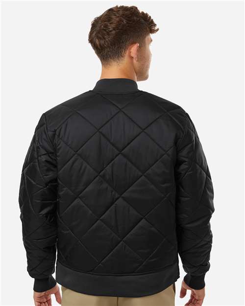 Men's Diamond Quilted Jacket - Black