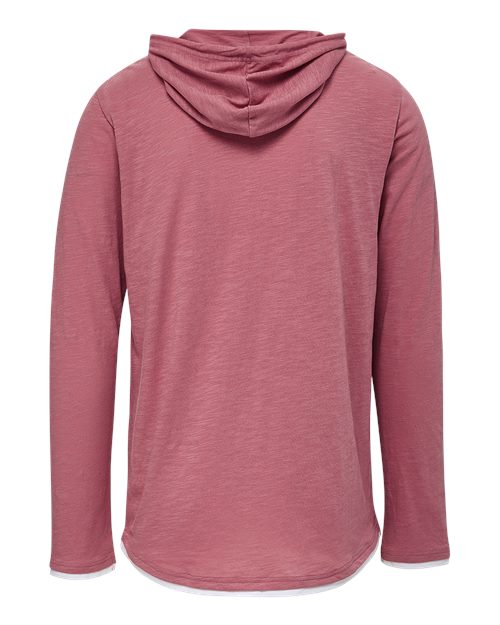 Unisex Miles Slub Hooded Long Sleeve T-Shirt - Orchid Ice