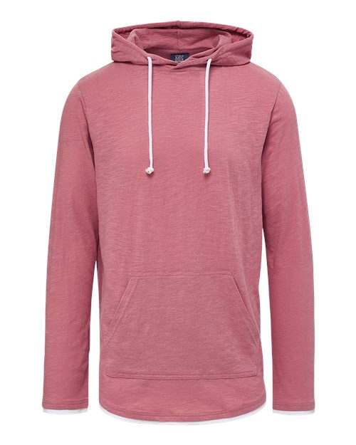Unisex Miles Slub Hooded Long Sleeve T-Shirt - Orchid Ice