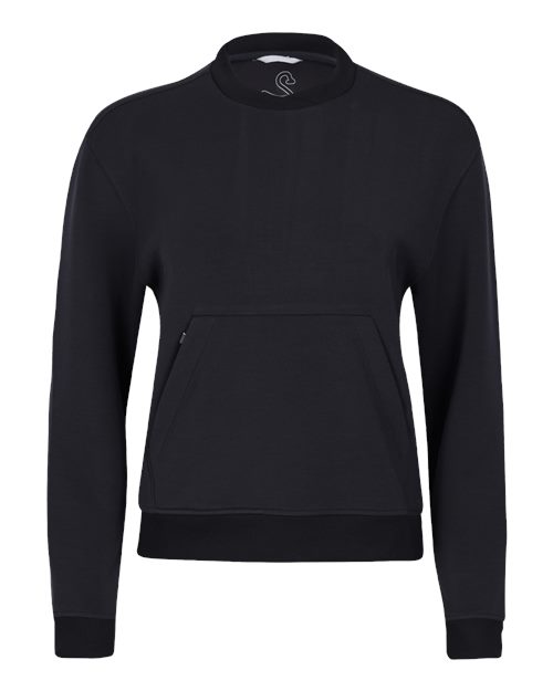 Women's Margaret Cross Neck Sweatshirt - Black