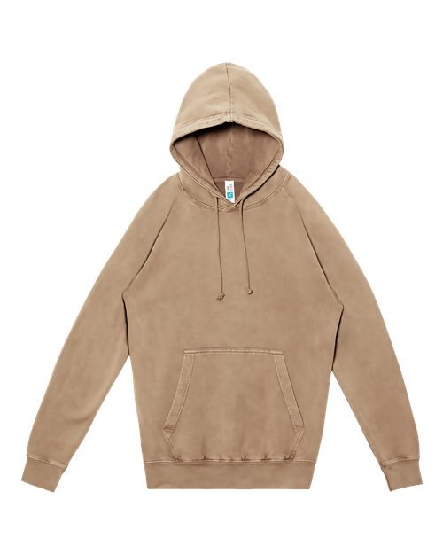 Unisex Vintage Raglan Hooded Sweatshirt - Vintage Coffee