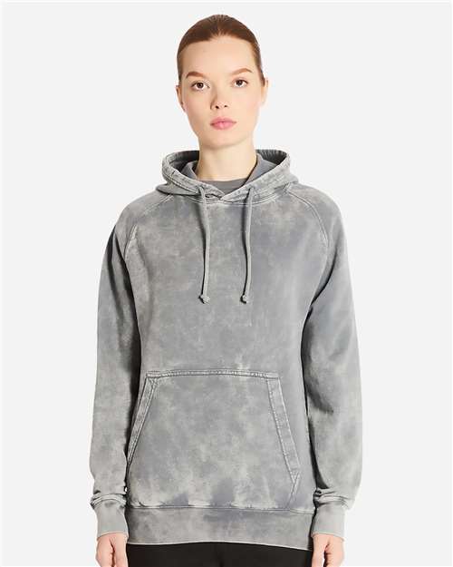 Unisex Vintage Raglan Hooded Sweatshirt - Cloud Rock