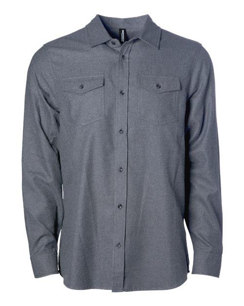 Unisex Flannel Shirt - Gunmetal Heather