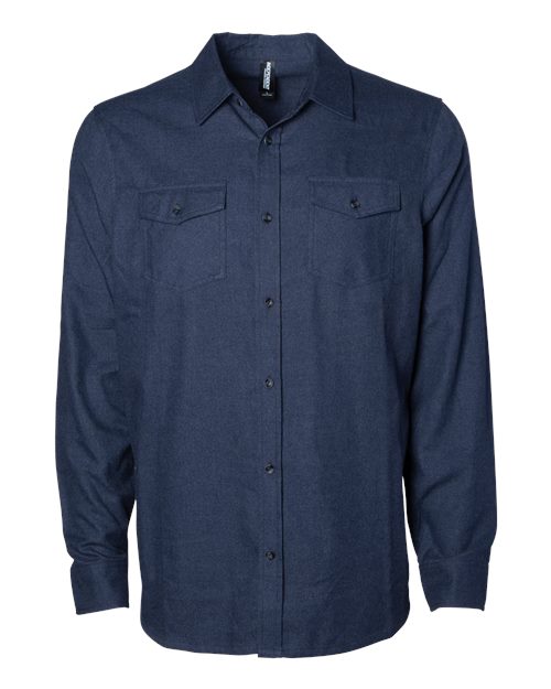 Unisex Flannel Shirt - Navy Heather