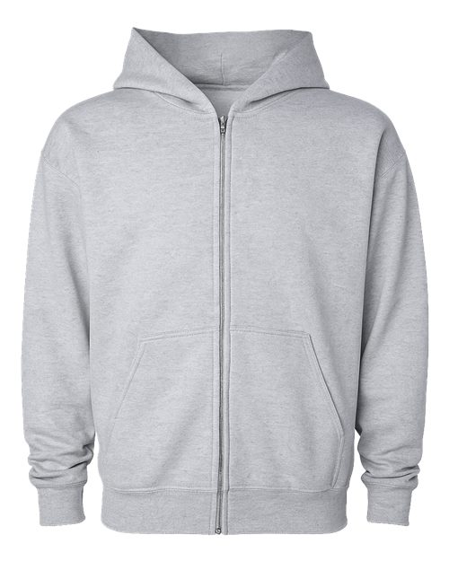 Unisex Mainstreet Heavyweight Full-Zip Hooded Sweatshirt - Grey Heather