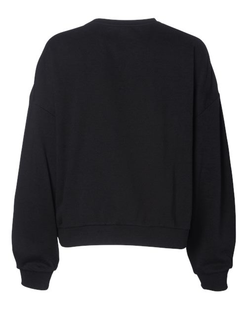 Women's California Wave Wash Sunday Crewneck Sweatshirt - Black