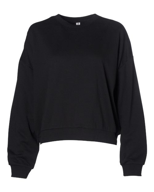 Women's California Wave Wash Sunday Crewneck Sweatshirt - Black